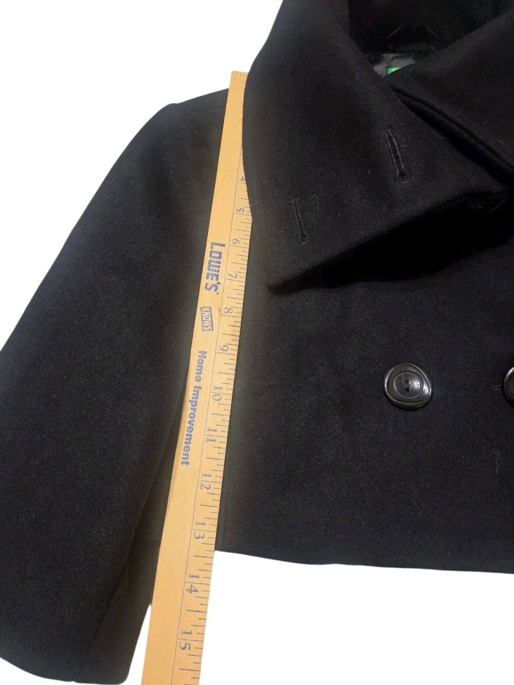 Vtg United Colors Of Benetton Wool Cropped Bolero Jacket EU 38 US 2 Black E19.1 - Picture 4 of 10
